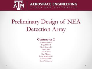 Preliminary Design of NEA Detection Array