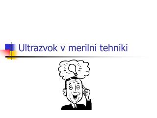 Ultrazvok v merilni tehniki