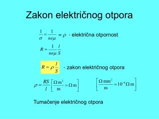 Zakon električnog otpora