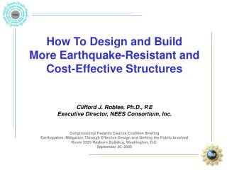How To Design and Build More Earthquake-Resistant and Cost-Effective Structures