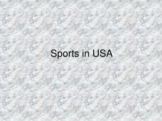 Sports in USA