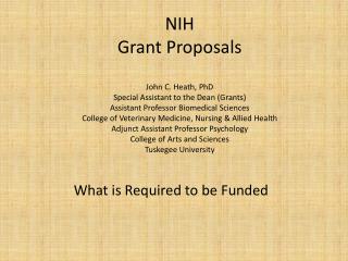 What is Required to be Funded