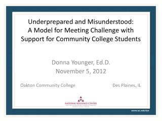 Donna Younger, Ed.D . November 5, 2012