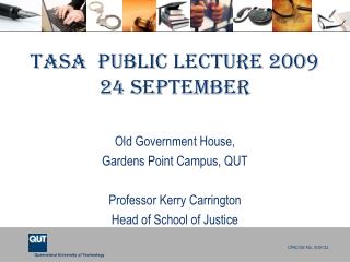 TASA Public Lecture 2009 24 September