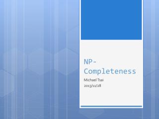 NP-Completeness
