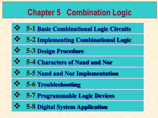 Chapter 5 Combination Logic