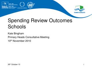 Spending Review Outcomes Schools