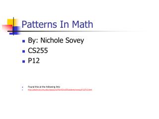 Patterns In Math