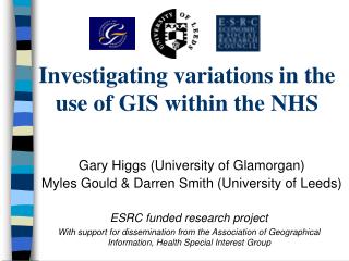 Investigating variations in the use of GIS within the NHS