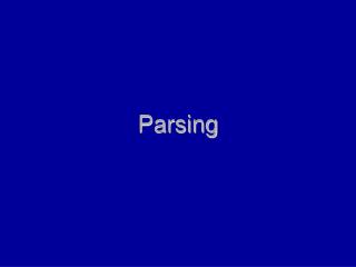 Parsing