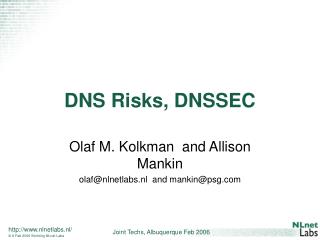 DNS Risks, DNSSEC