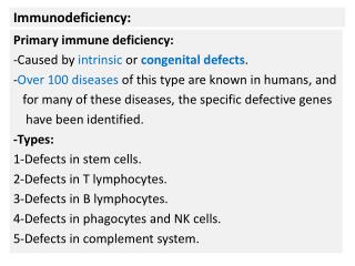 Immunodeficiency: