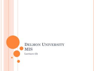 Delmon University MIS