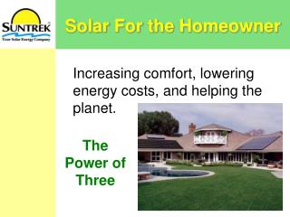 Solar For the Homeowner