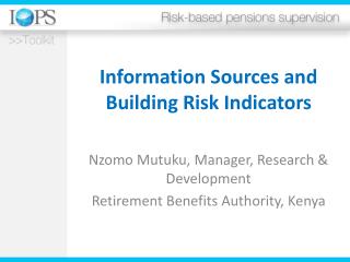 Information Sources and Building Risk Indicators
