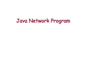 Java Network Program