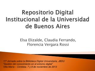 Repositorio Digital Institucional de la Universidad de Buenos Aires