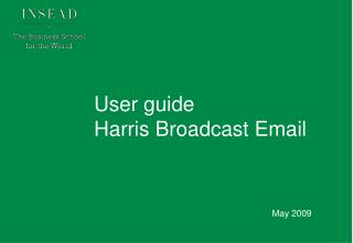 User guide Harris Broadcast Email