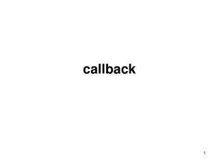 callback