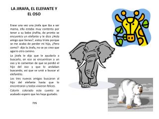 LA JIRAFA, EL ELEFANTE Y EL OSO