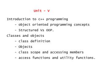 Introduction to c++ programming - object oriented programming concepts