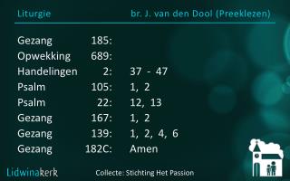 Liturgie br. J. van den Dool (Preeklezen)