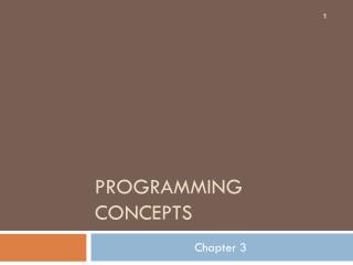 Programming Concepts