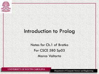 Introduction to Prolog