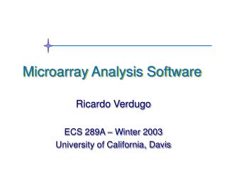 Microarray Analysis Software