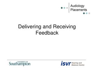 Delivering and Receiving Feedback