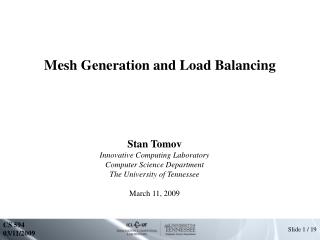 Mesh Generation and Load Balancing