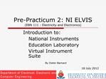 Pre-Practicum 2: NI ELVIS EBN 111 : Electricity and Electronics