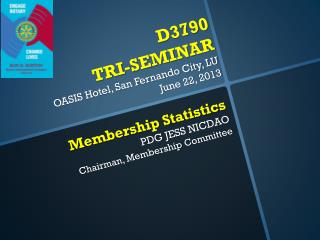D3790 TRI-SEMINAR OASIS Hotel, San Fernando City, LU June 22, 2013