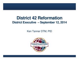 District 42 Reformation District Executive – September 12, 2014