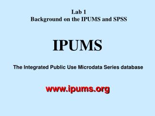 The Integrated Public Use Microdata Series database