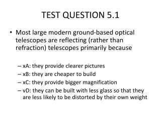 TEST QUESTION 5.1