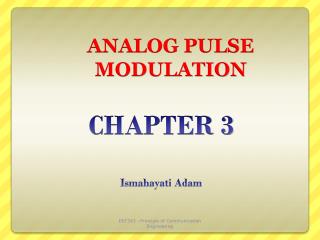 ANALOG PULSE MODULATION