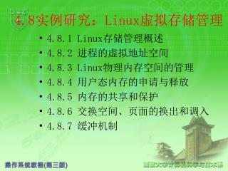4.8 实例研究： Linux 虚拟存储管理