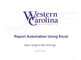 Report Automation Using Excel