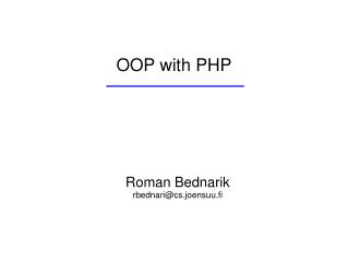 OOP with PHP