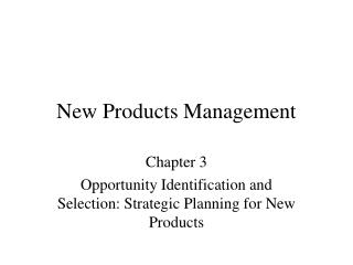 New Products Management