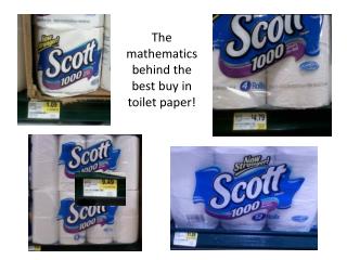 The mathematics behind the best buy in toilet paper!