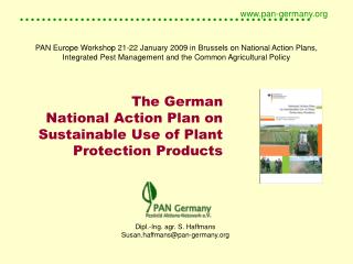 The German National Action Plan on Sustainable Use of Plant Protection Products