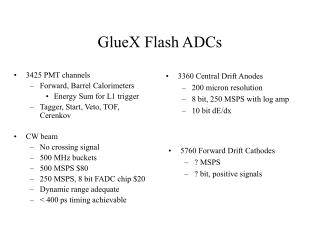 GlueX Flash ADCs