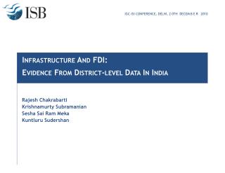 IGC-ISI CONFERENCE, DELHI, 2 0TH DECEM B E R 2010