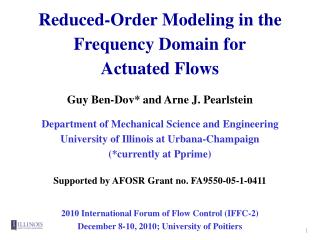 Reduced-Order Modeling in the Frequency Domain for Actuated Flows