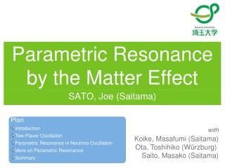 Parametric Resonance by the Matter Effect