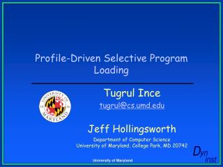 Profile-Driven Selective Program Loading