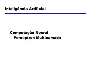 Inteligência Artificial