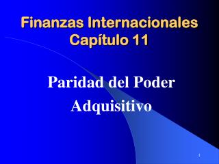 Finanzas Internacionales Capítulo 11